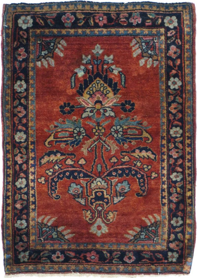 Antique Sarouk Rug 19 x 26