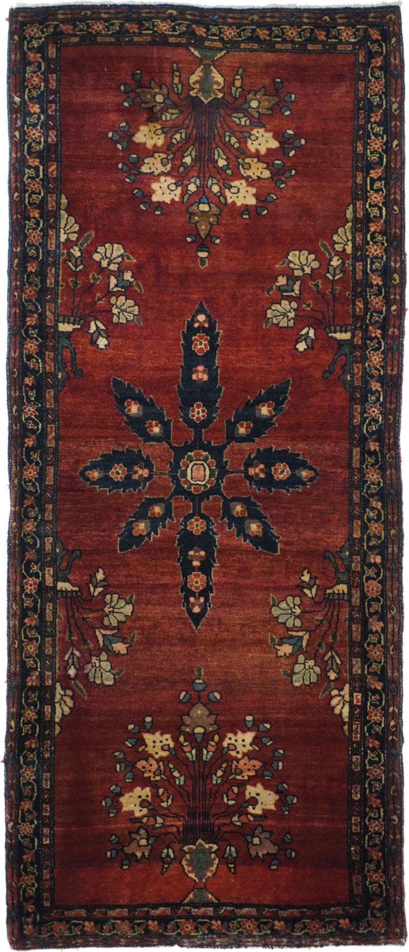 Antique Sarouk Rug 2 1 x 4 10 