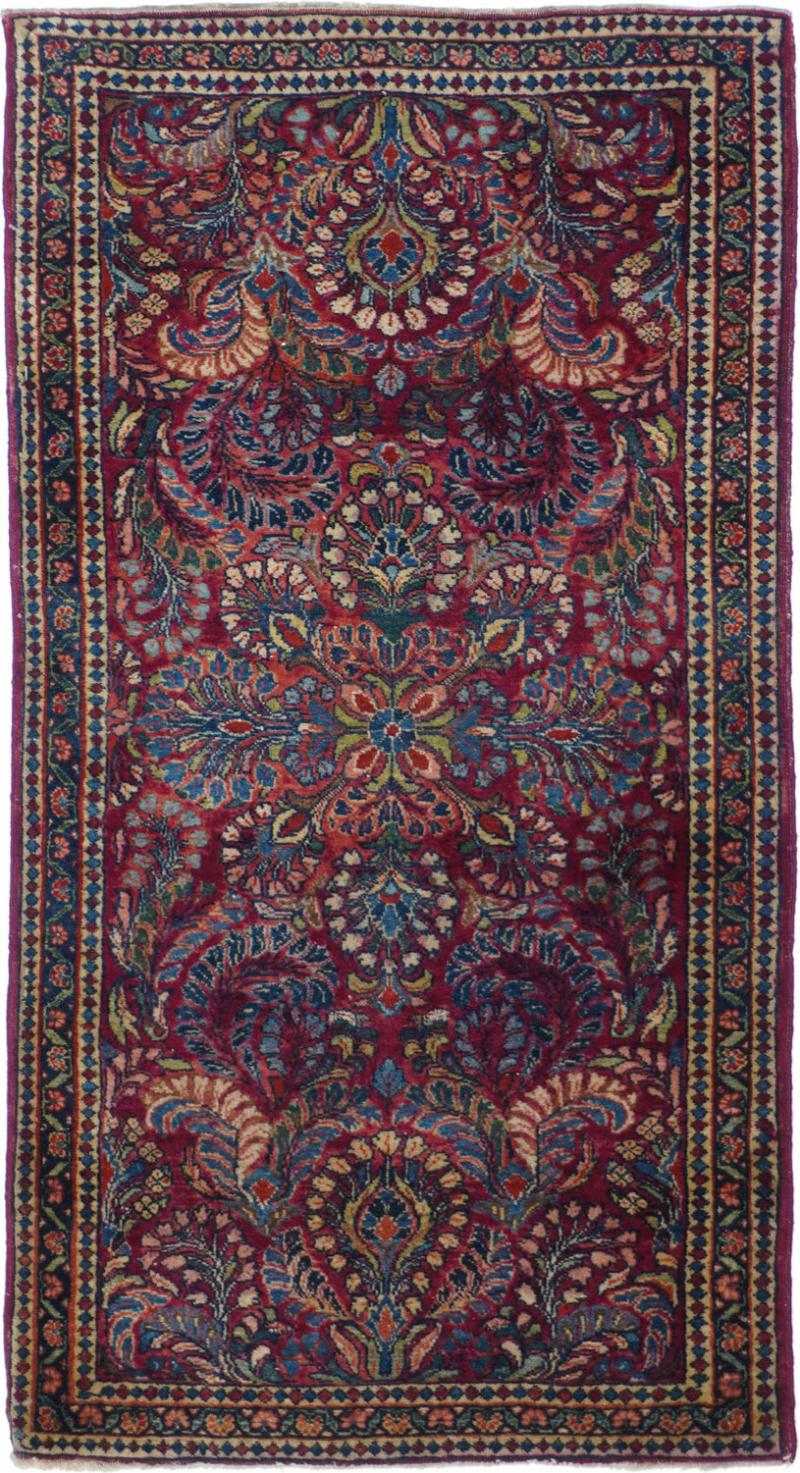 Antique Sarouk Rug 21 x 310