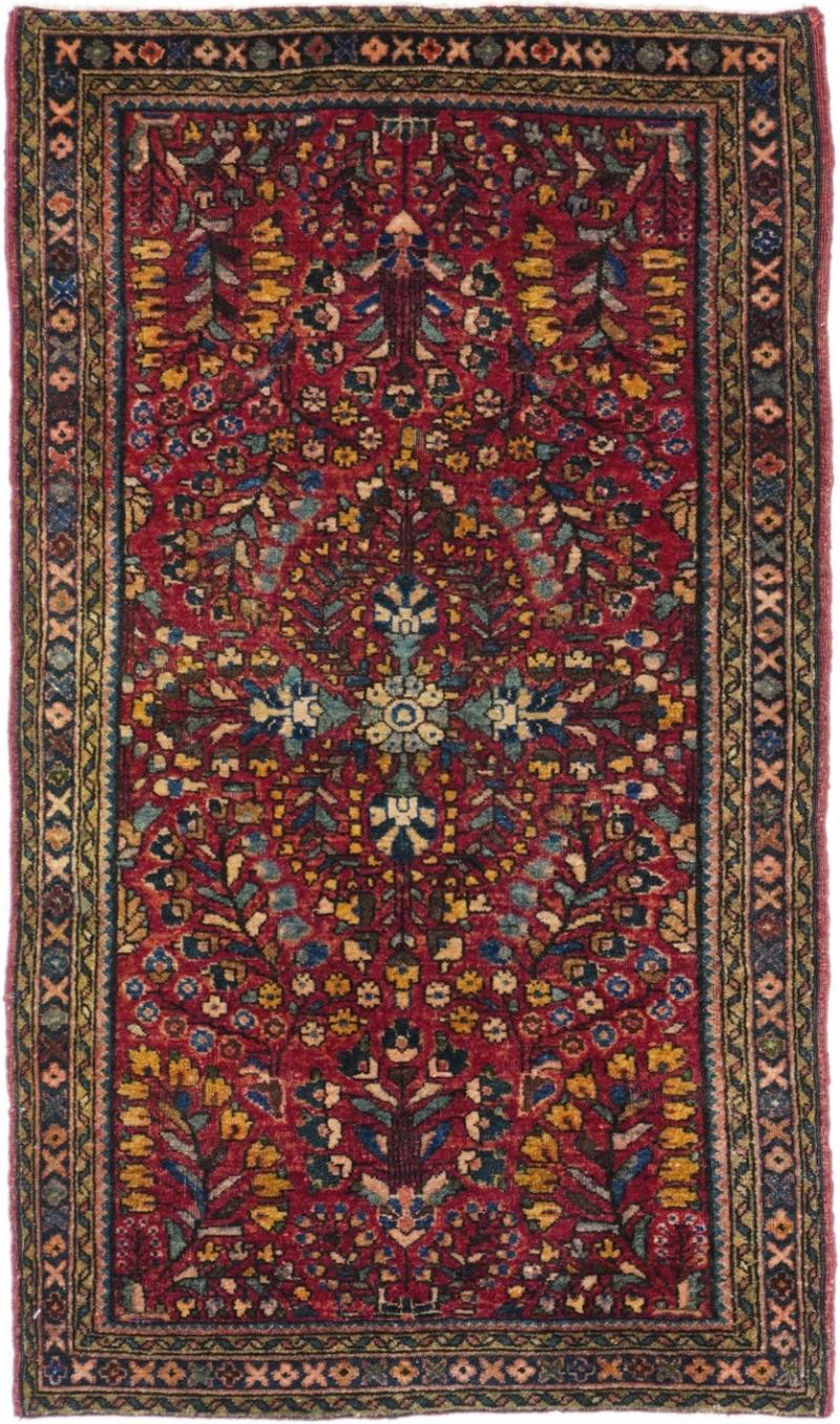 Antique Sarouk Rug 21 x 310