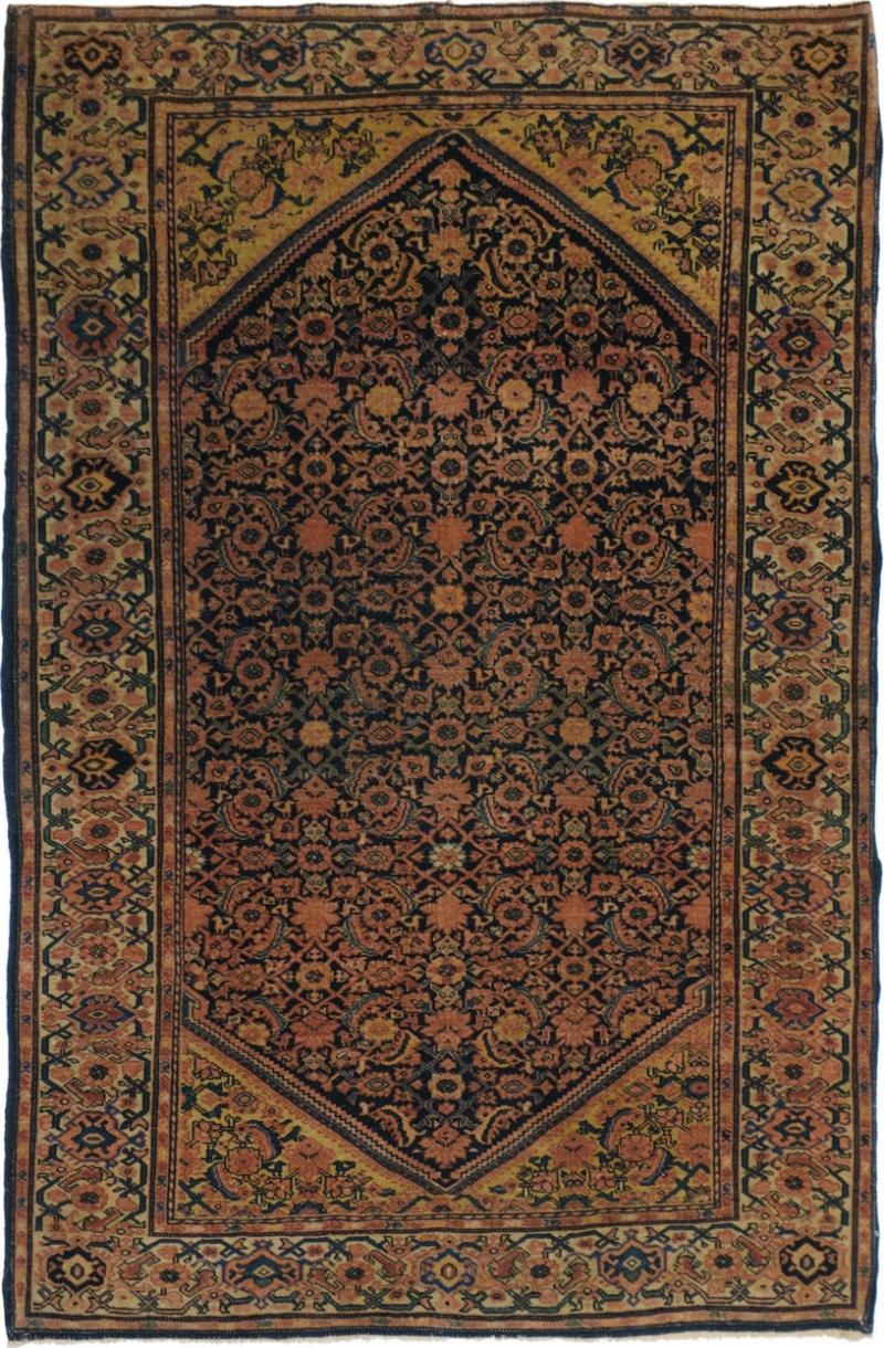 Antique Sarouk Rug 3 5 x 4 11 
