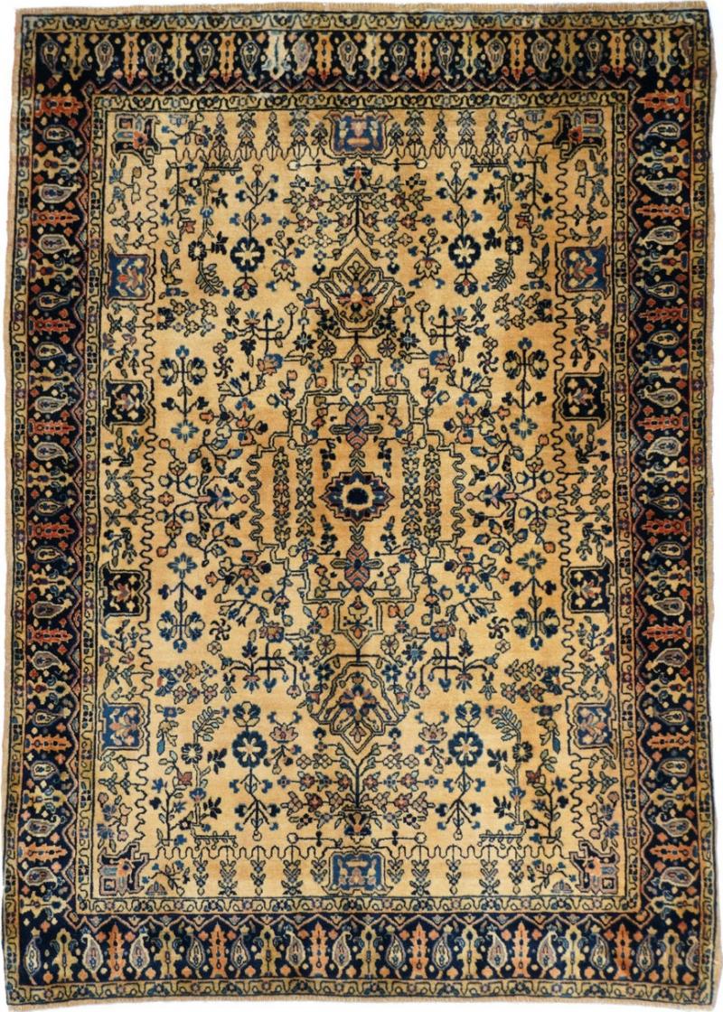 Antique Sarouk Rug 3 5 x 5 0 