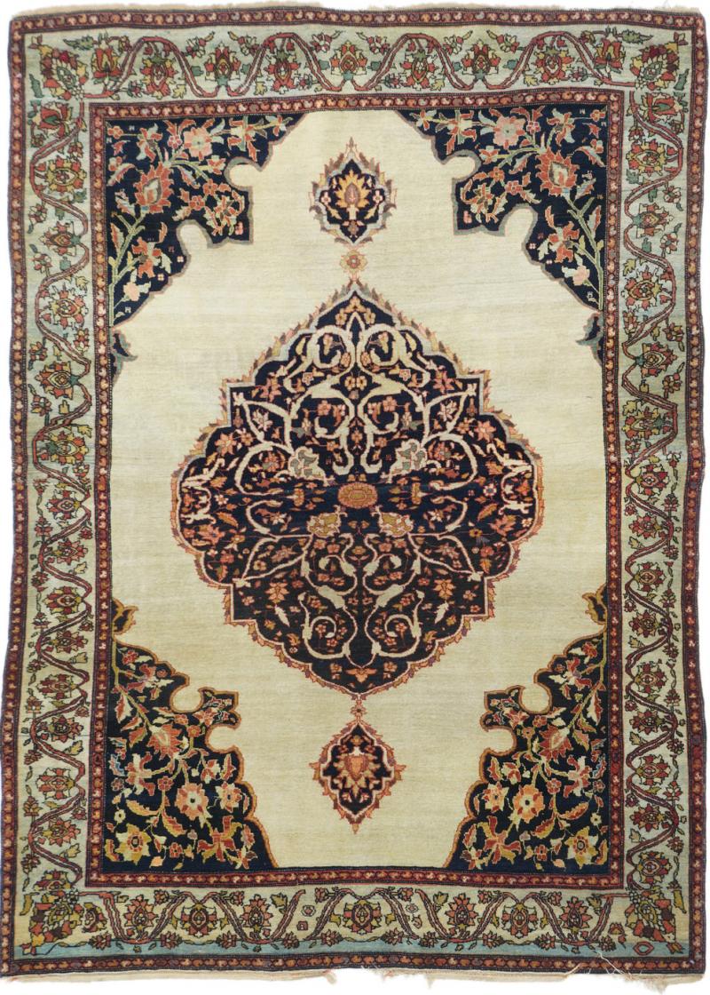 Antique Sarouk Rug 4 2 x 5 10 