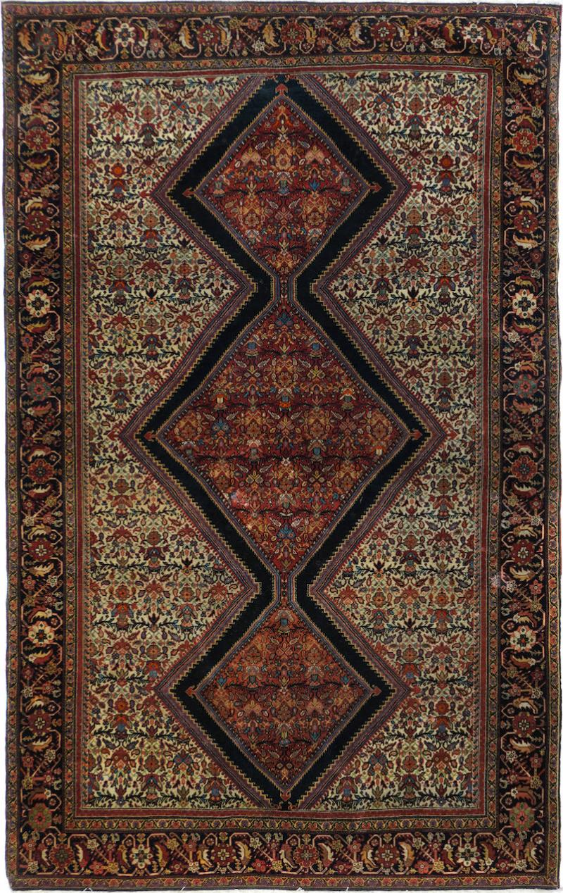 Antique Sarouk Rug 4 2 x 6 9 