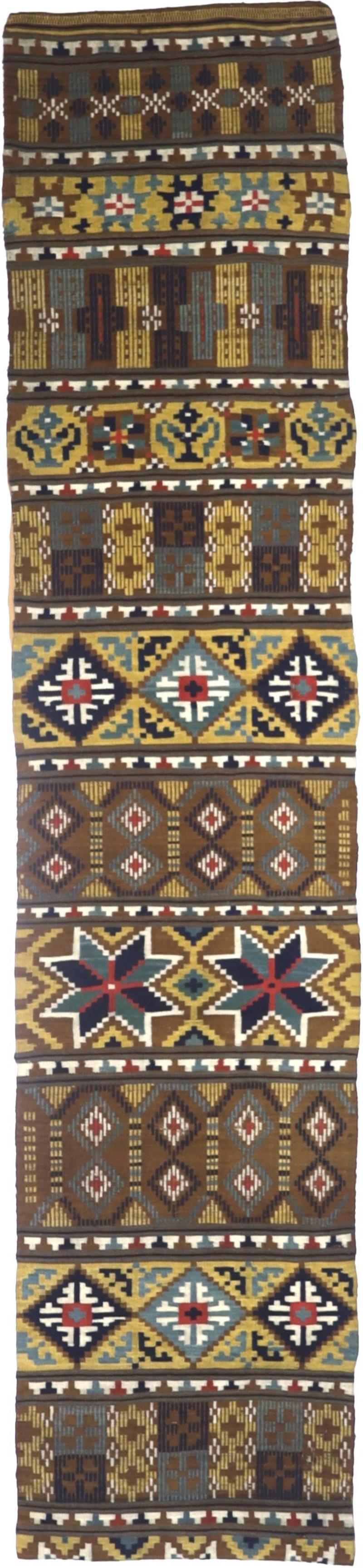Antique Scandinavian Textile Kilim Rug 1 10 x 8 3 
