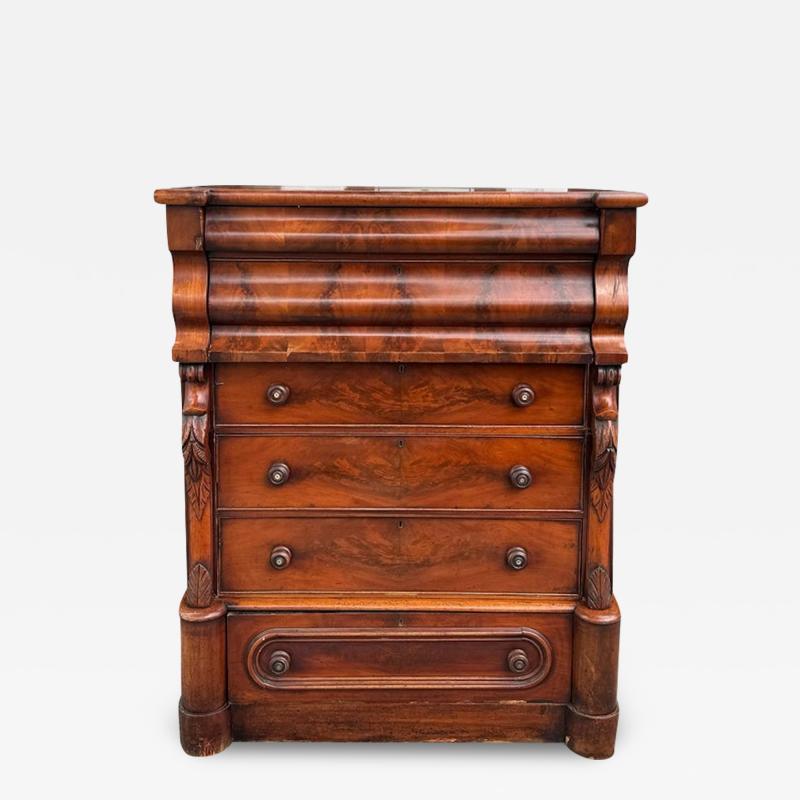 Antique Scottish Flame Mahogany Regency Chest of Drawers C 1810