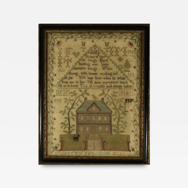 Antique Scottish Sampler 1781 by Betty Ferguson