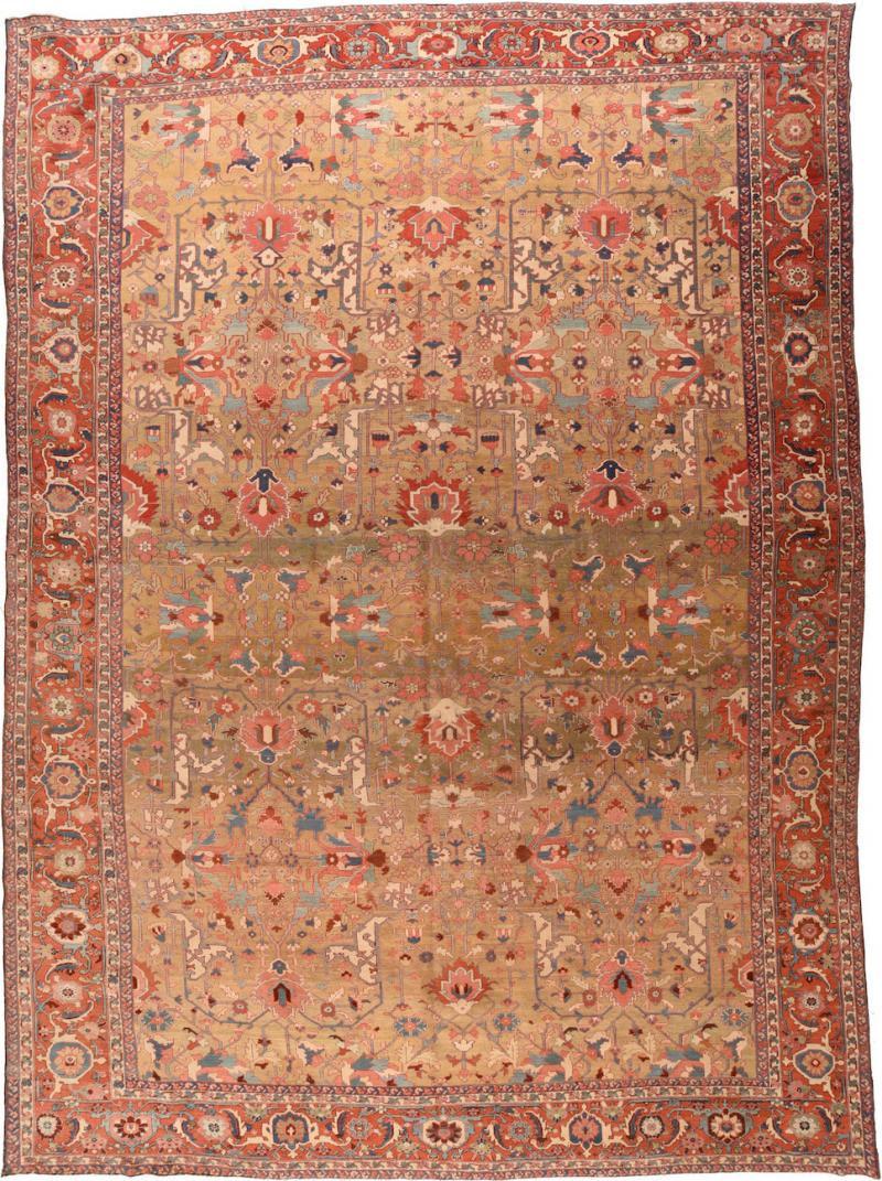 Antique Serapi Rug 11 6 x 15 0 