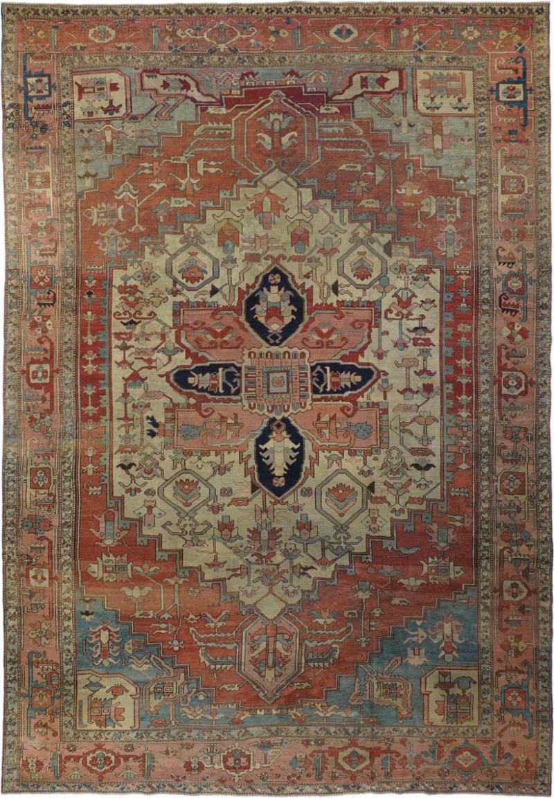 Antique Serapi Rug 8 5 x 12 0 