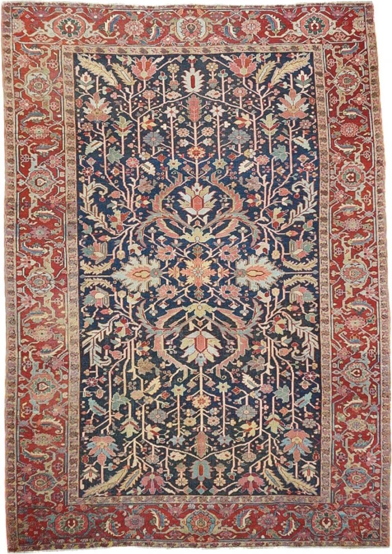 Antique Serapi Rug 8 8 x 12 4 