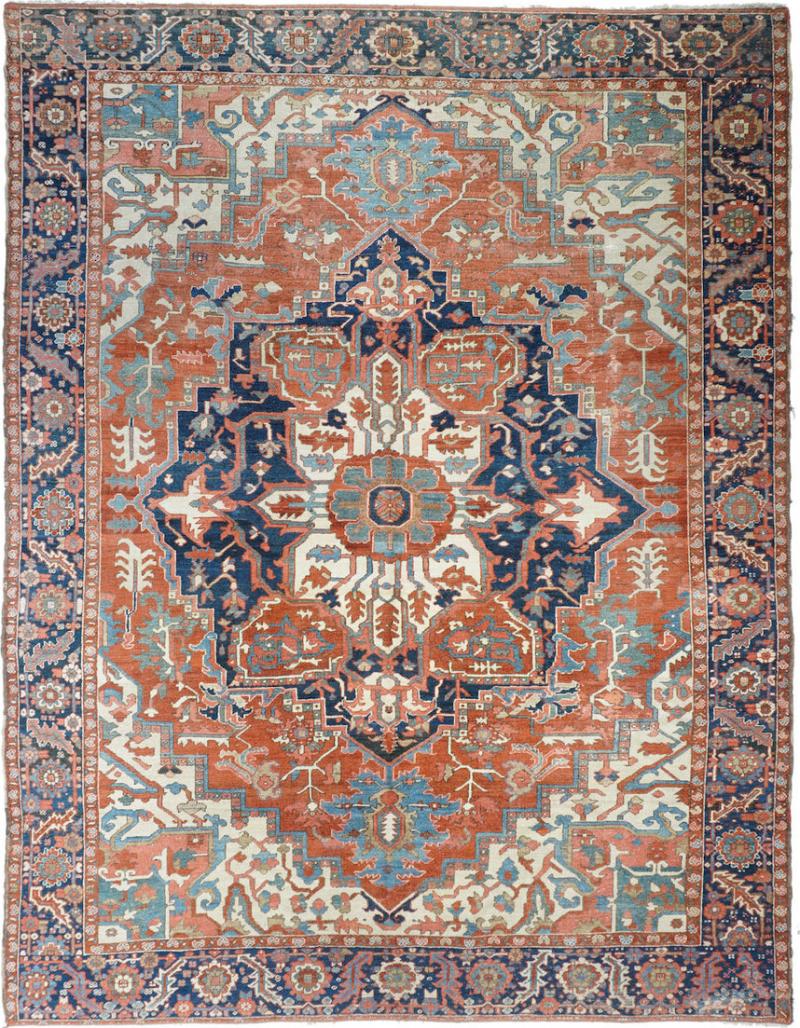 Antique Serapi Rug 9 2 x 12 0 