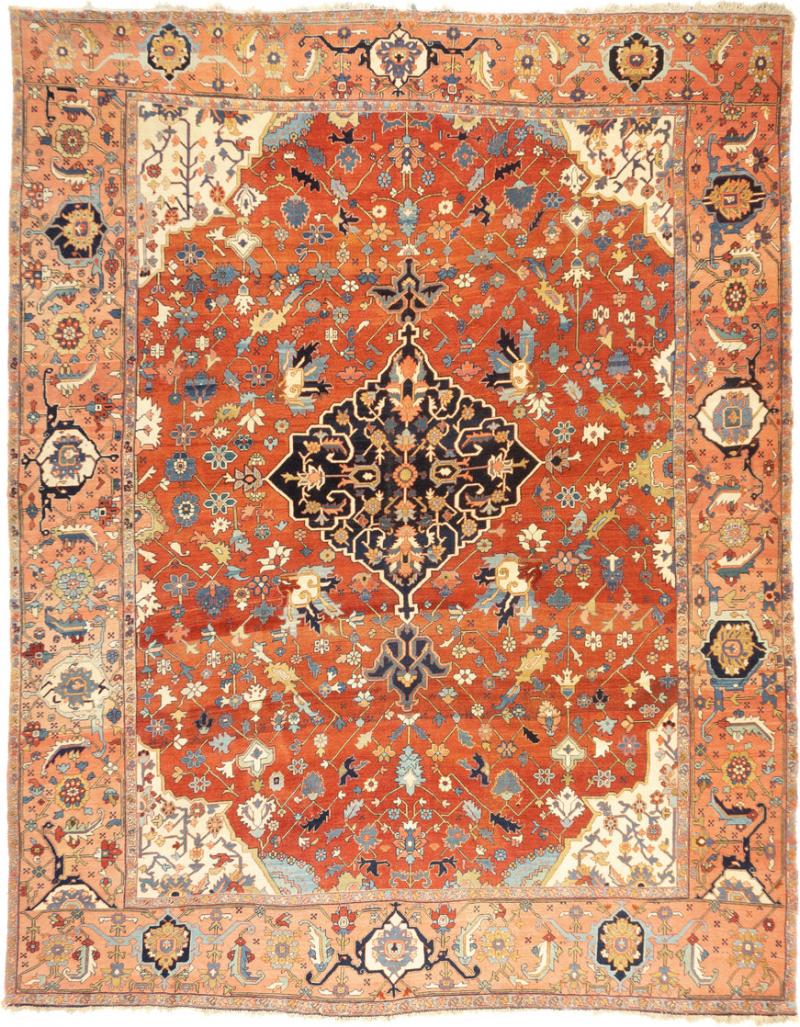 Antique Serapi Rug 9 4 x 11 5 
