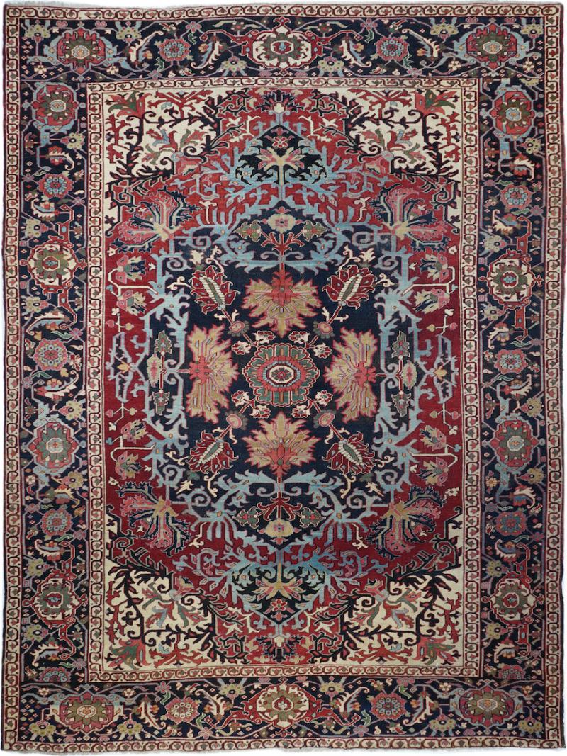 Antique Serapi Rug 9 7 x 12 7 