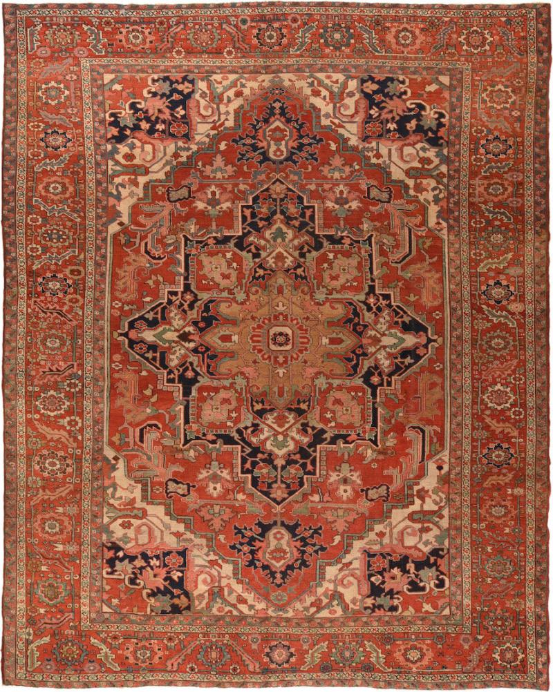 Antique Serapi Rug 9 9 x 12 6 
