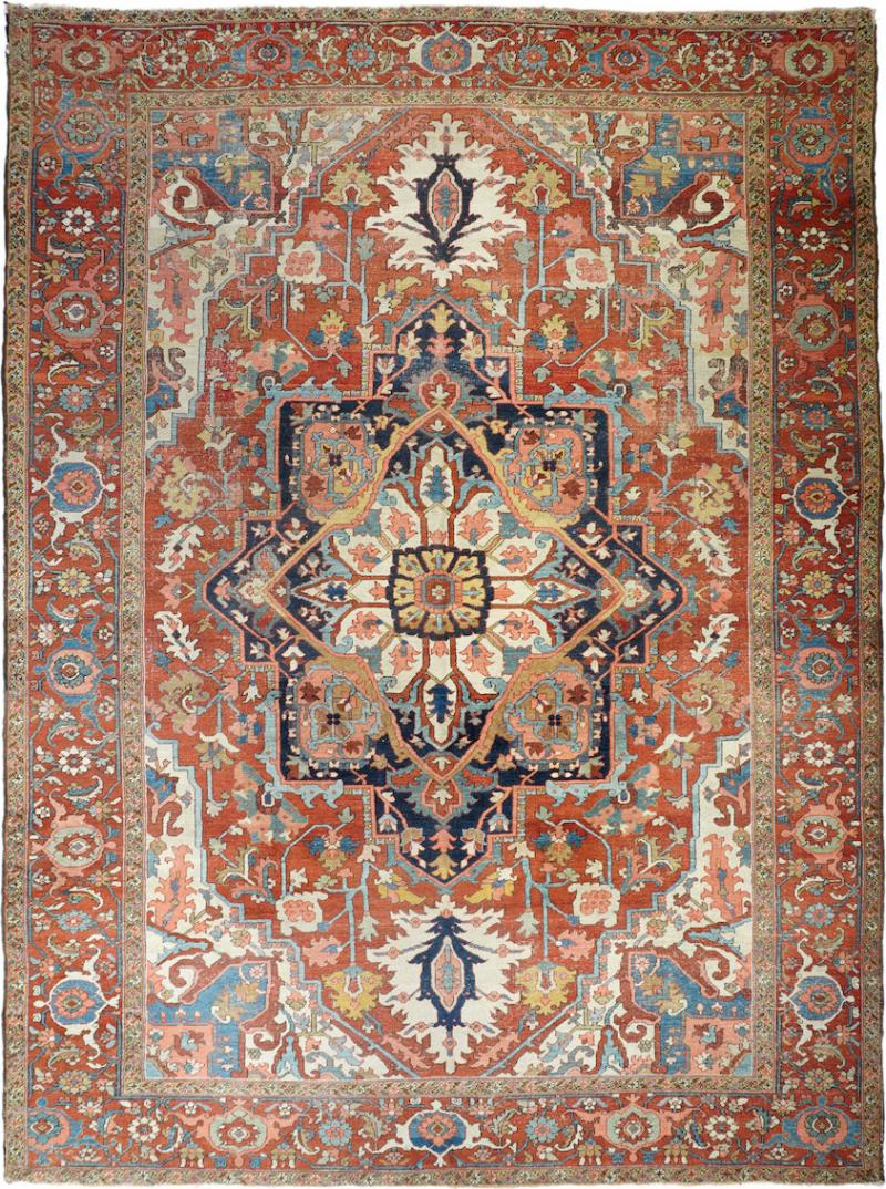 Antique Serapi Rug 9 9 x 13 6 