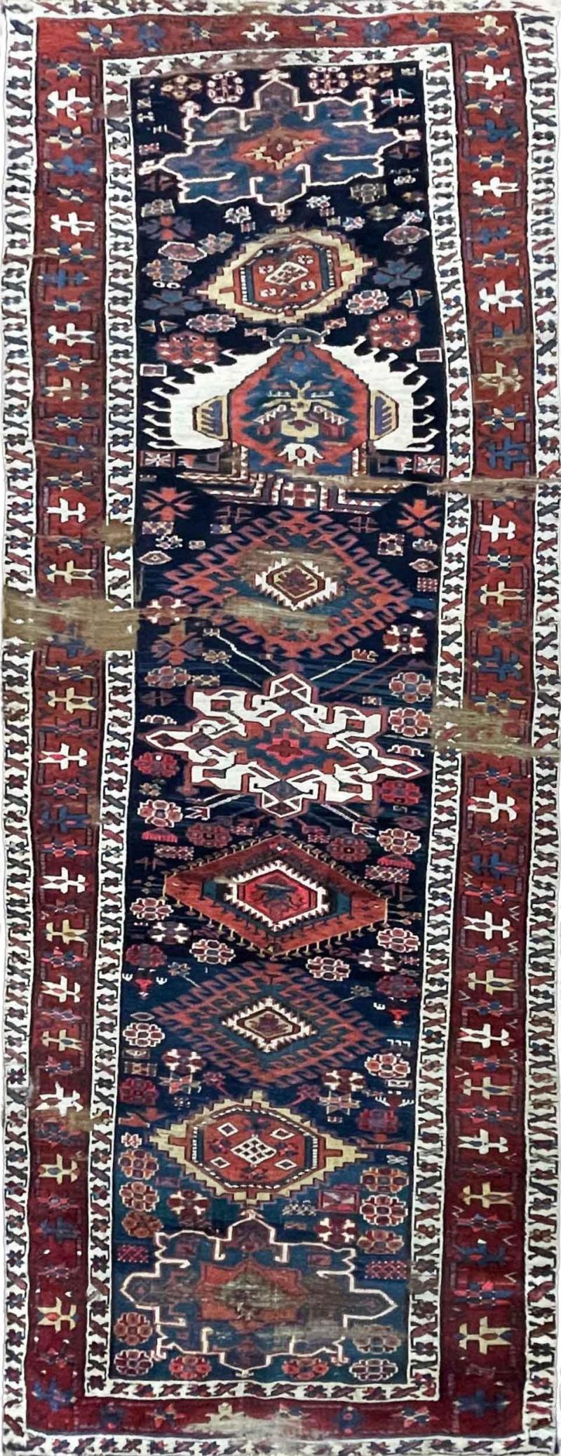 Antique Shirvan Caucasian Long Rug AS IS