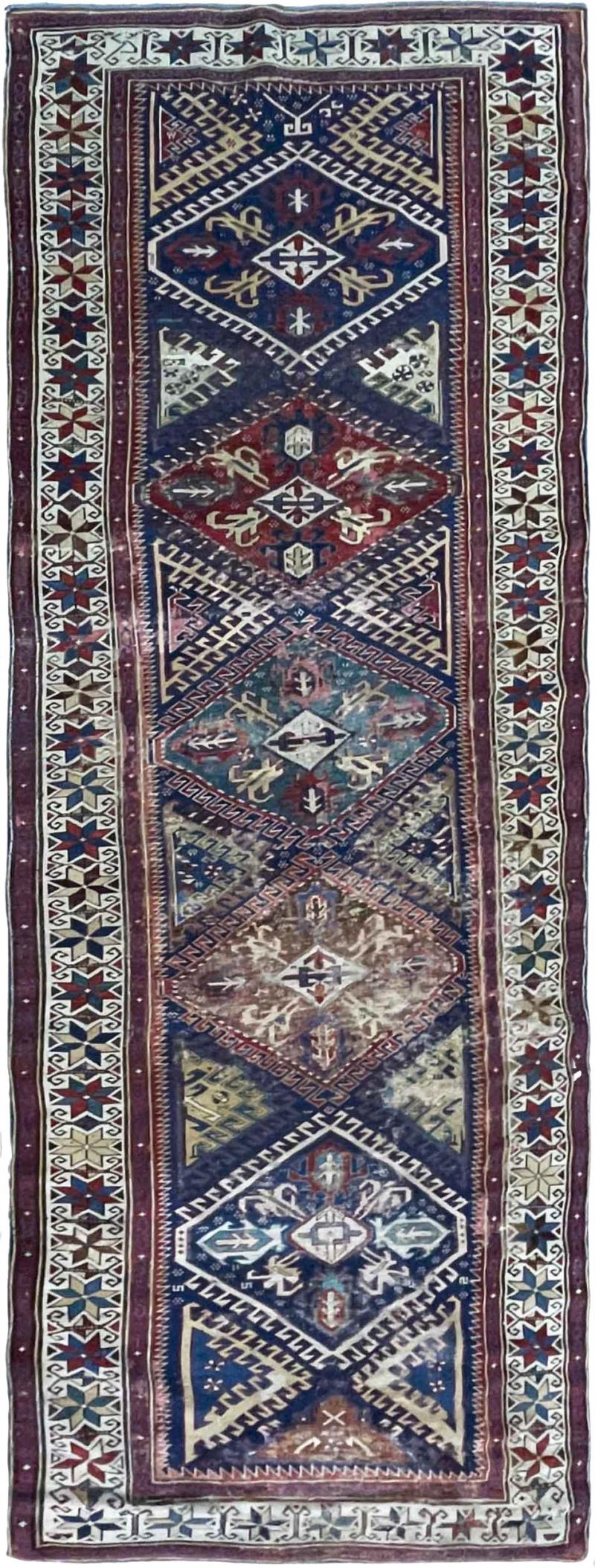 Antique Shirvan Caucasian Runner AS IS
