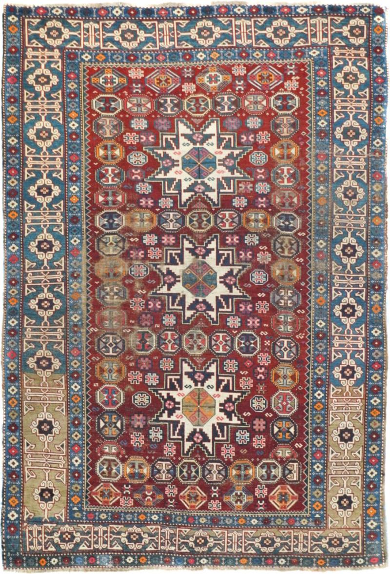 Antique Shirvan Rug 3 11 x 5 9 
