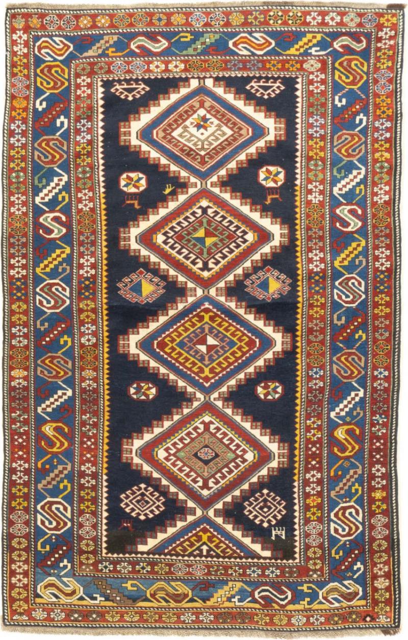 Antique Shirvan Rug 3 11 x 6 3 