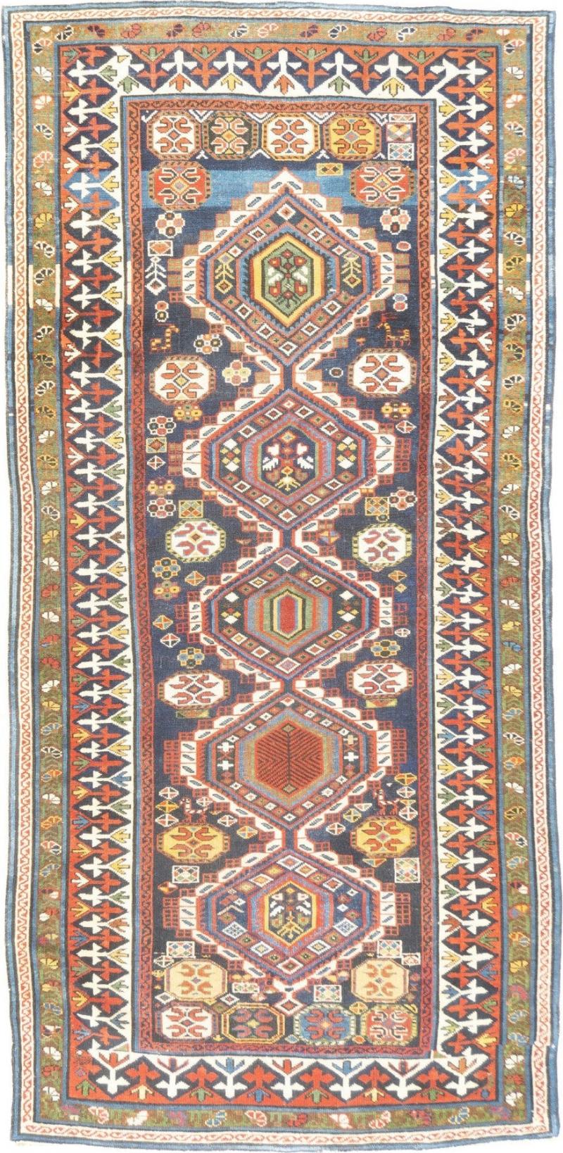Antique Shirvan Rug 42 x 87