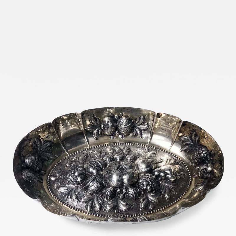 Antique Silver Fruit Dish Germany C 1880 