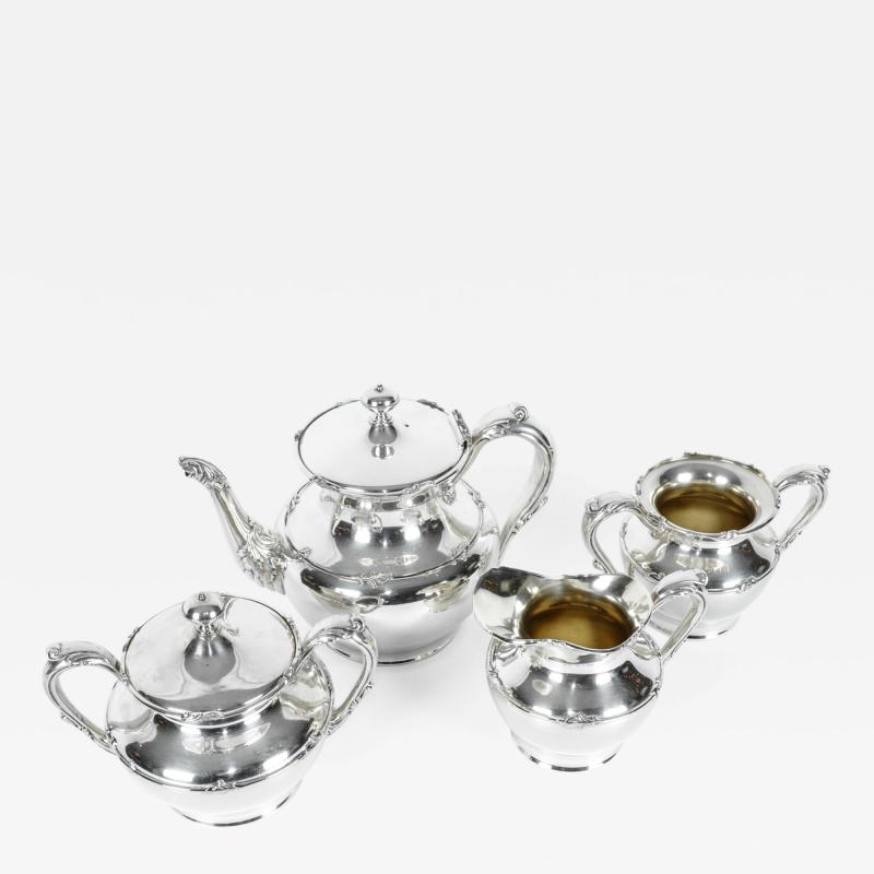 Antique Silver Plate 4 Piece Tea Service