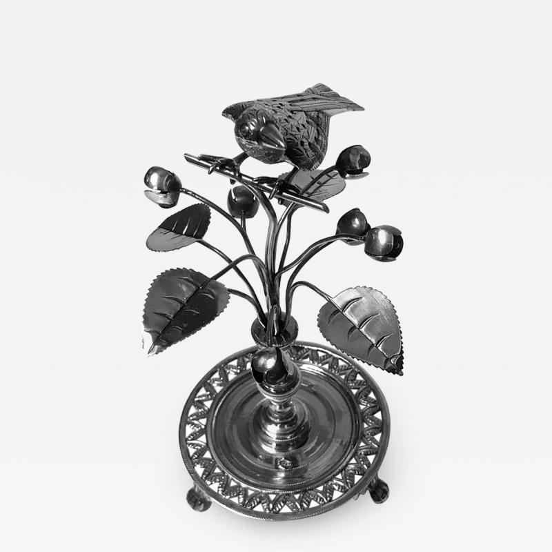 Antique Silver Toothpick Holder Rio De Janeiro Brazil circa 1850