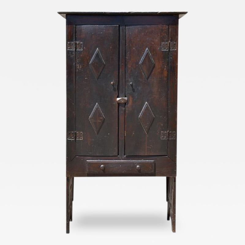Antique Spanish Black Walnut Cabinet