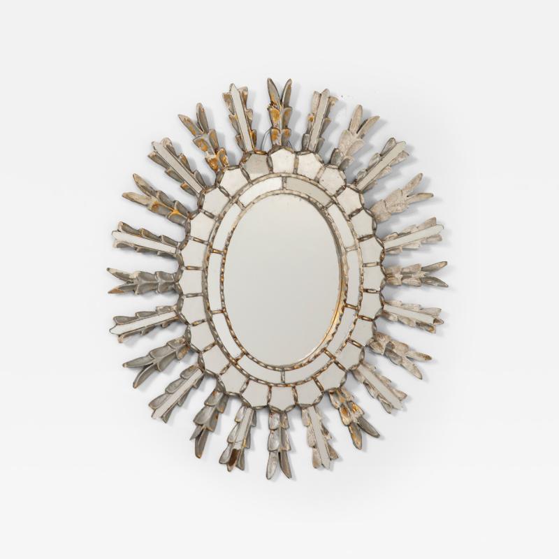 Antique Spanish Colonial Oval Mirror