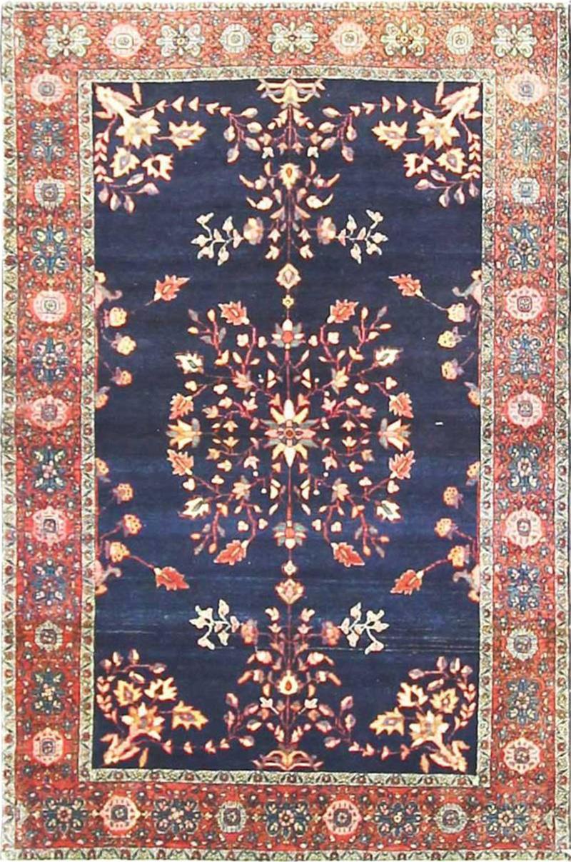 Antique Super Fine Feraghan Sarouk Rug 31 x 48 