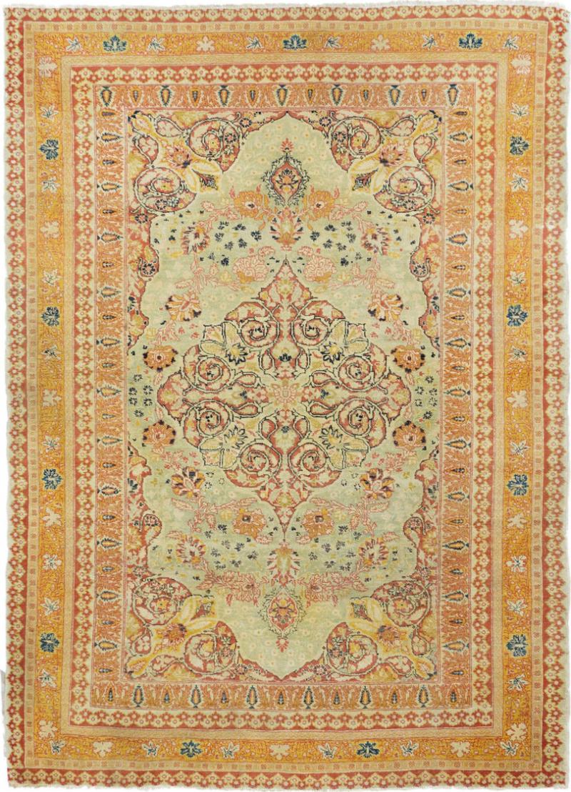 Antique Tabriz Haji Jalili Rug 4 4 x 6 4 