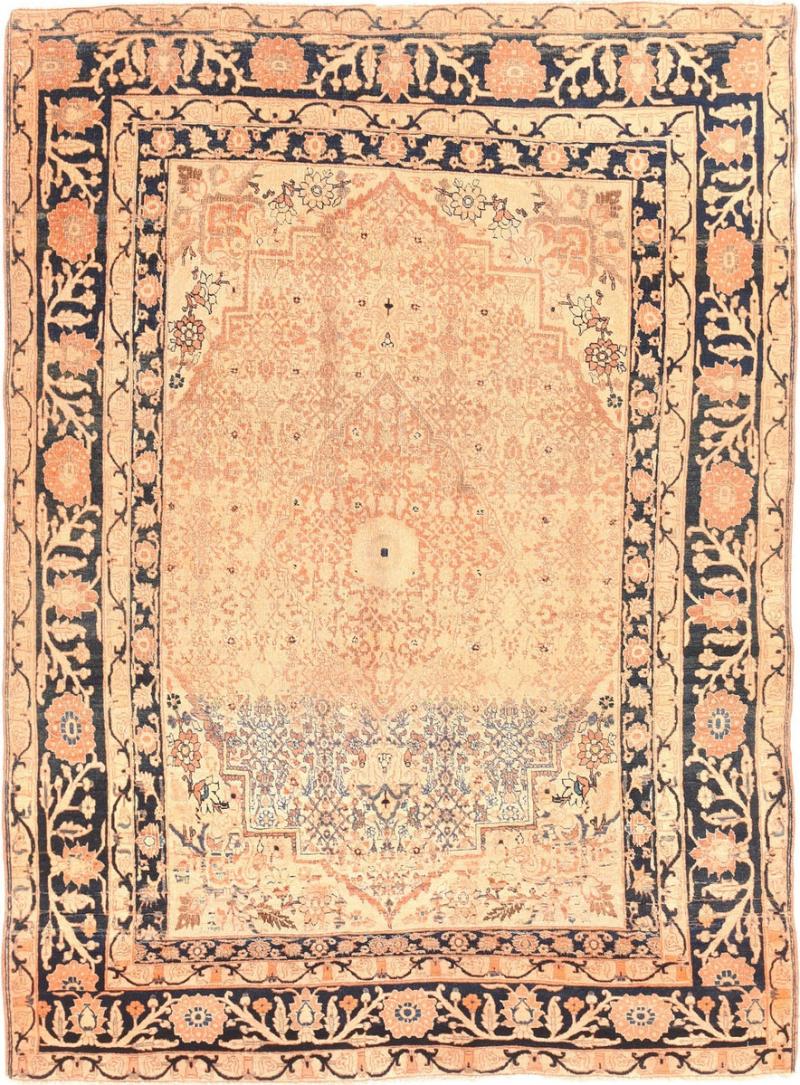 Antique Tabriz Haji Jalili Rug 48 x 511