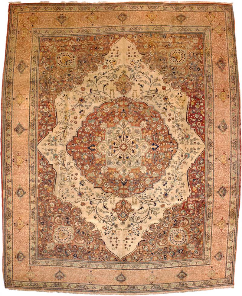 Antique Tabriz Haji Jalili Rug 9 6 x 11 8 