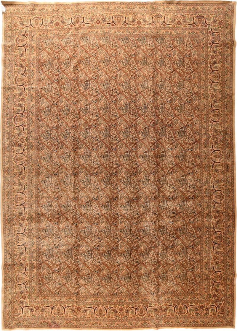 Antique Tabriz Rug 11 0 x 16 2 