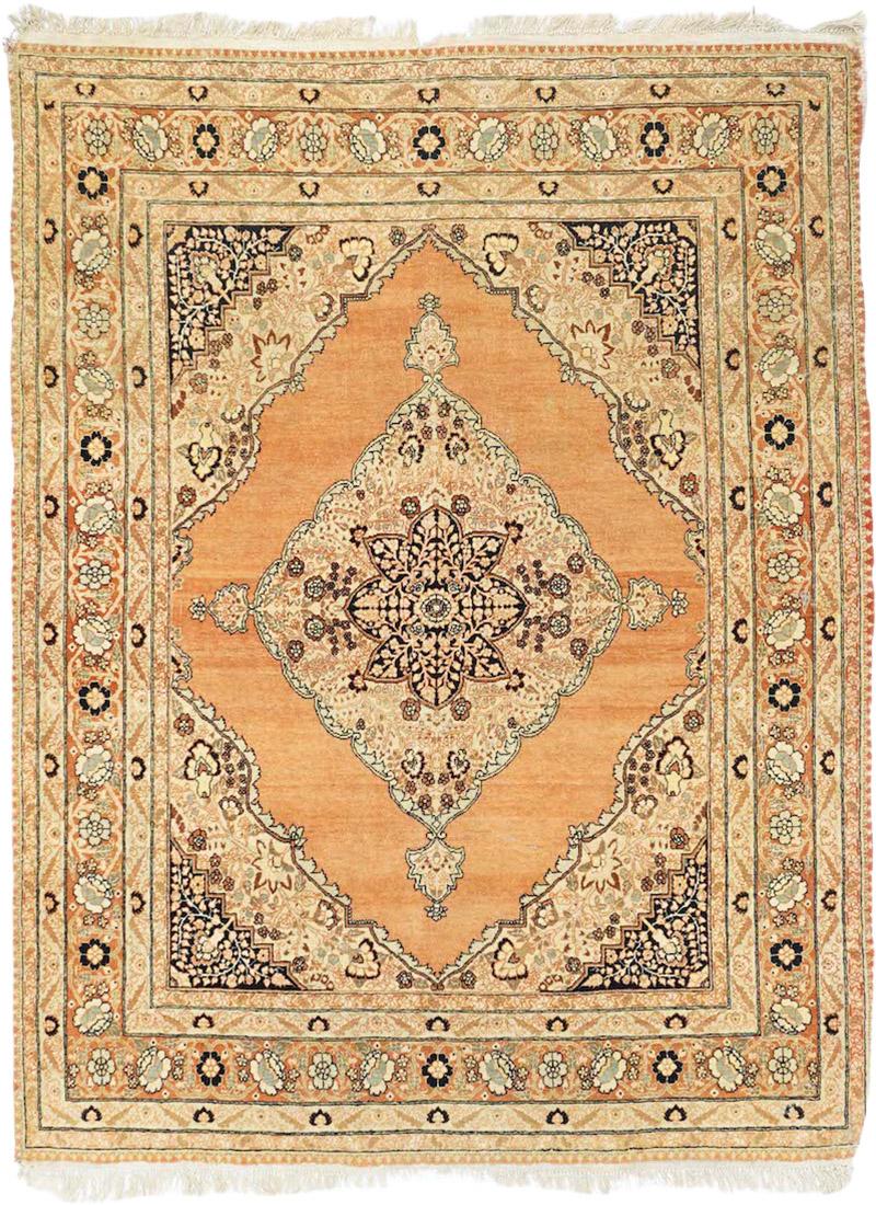 Antique Tabriz Rug 4 5 x 6 0 