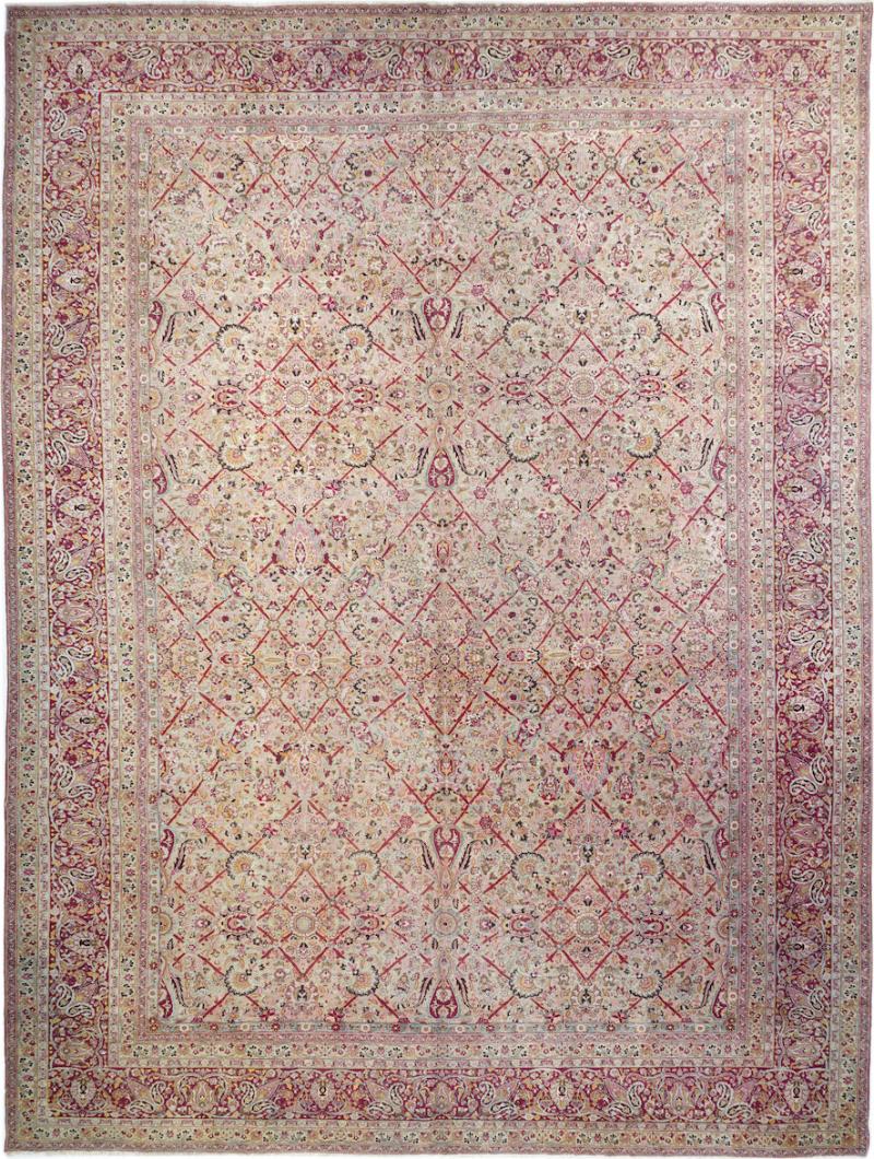 Antique Tabriz Rug 9 11 x 13 6 