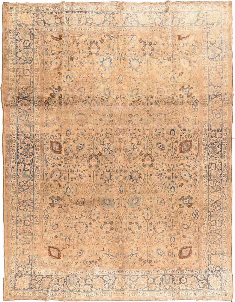 Antique Tabriz Rug 9 6 x 12 7 