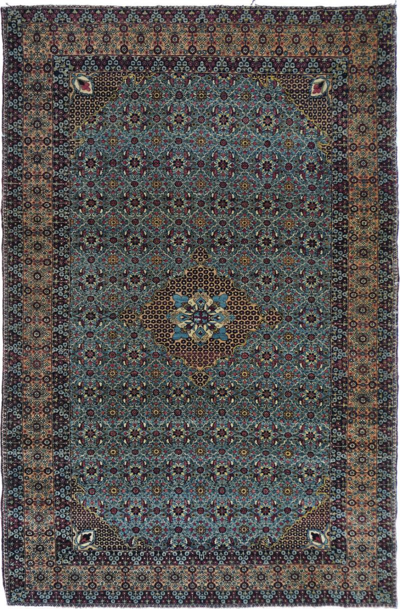 Antique Tehran Rug 4 5 x 6 11 