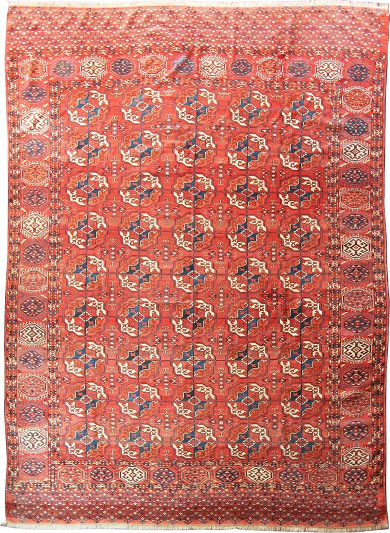 Antique Tekke Main Carpet Turkoman 67 x 96 c 1880s