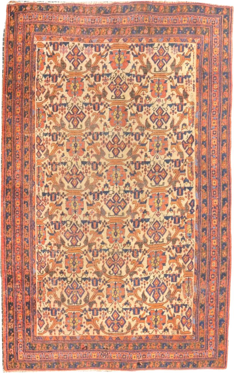 Antique Tribal Afshar Rug 4 11 x 6 8 