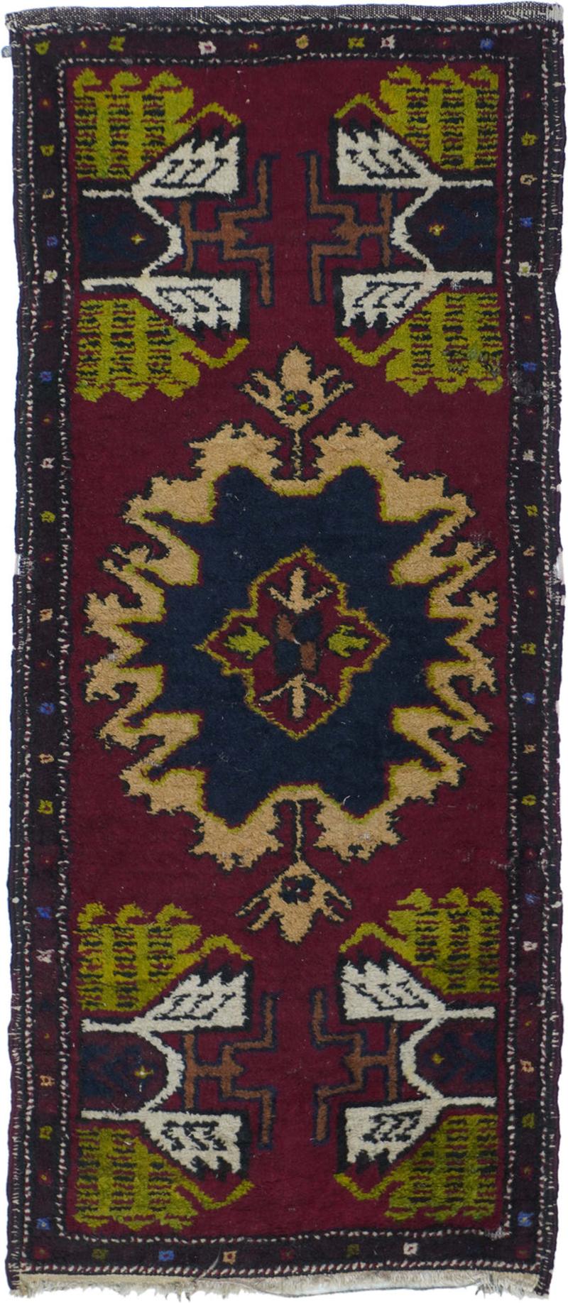 Antique Turkish Anatolian Rug 18 x 40 