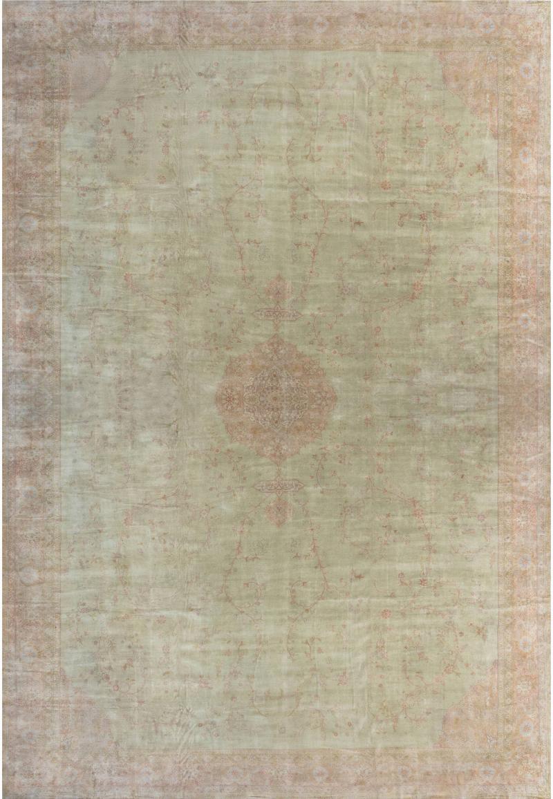 Antique Turkish Borlou Botnic Handwoven Wool Rug