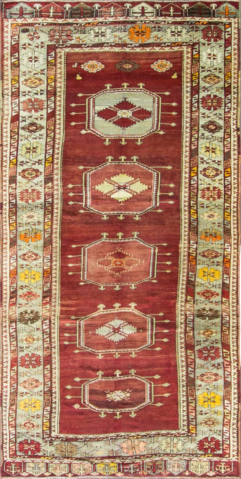 Antique Turkish Kirshehir Runner Gallery rug
