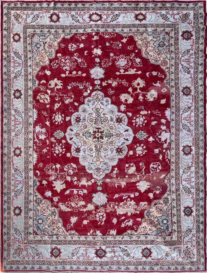 Antique Turkish Oushak Carpet 110 x 150 
