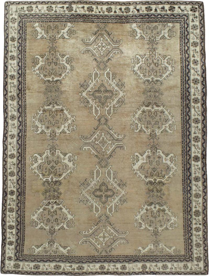 Antique Turkish Oushak Rug