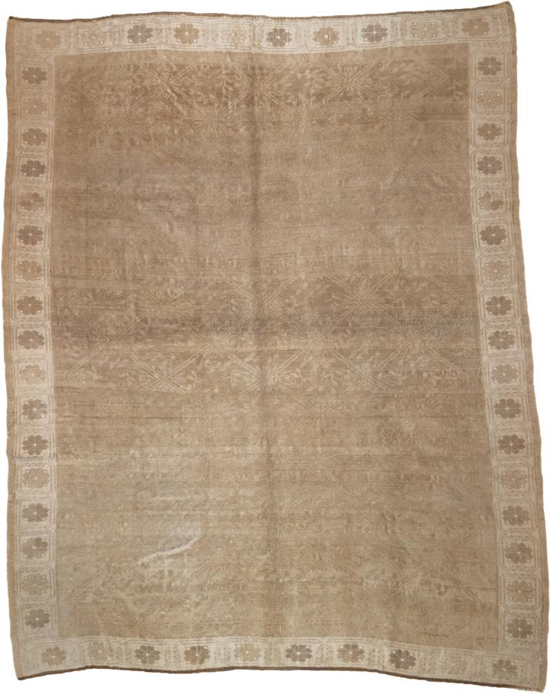 Antique Turkish Oushak Rug 7 5 x 9 2 