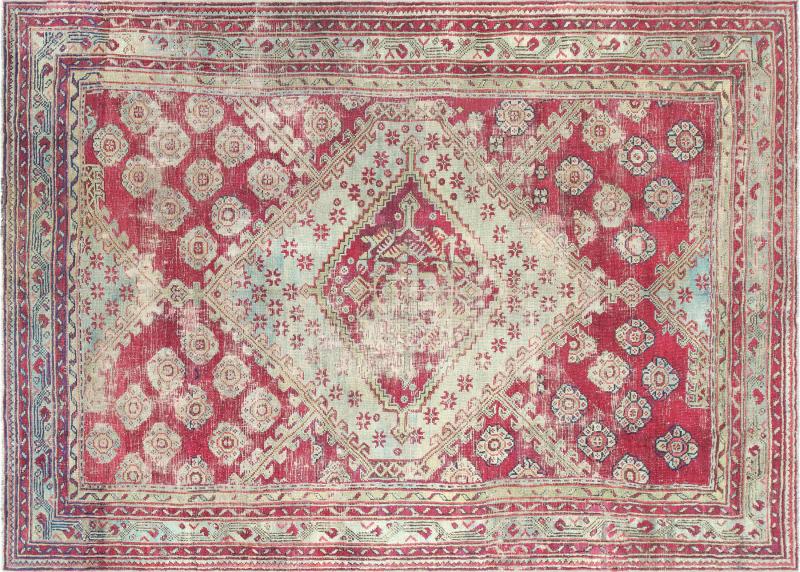 Antique Turkish Oushak Rug 88 x 119 