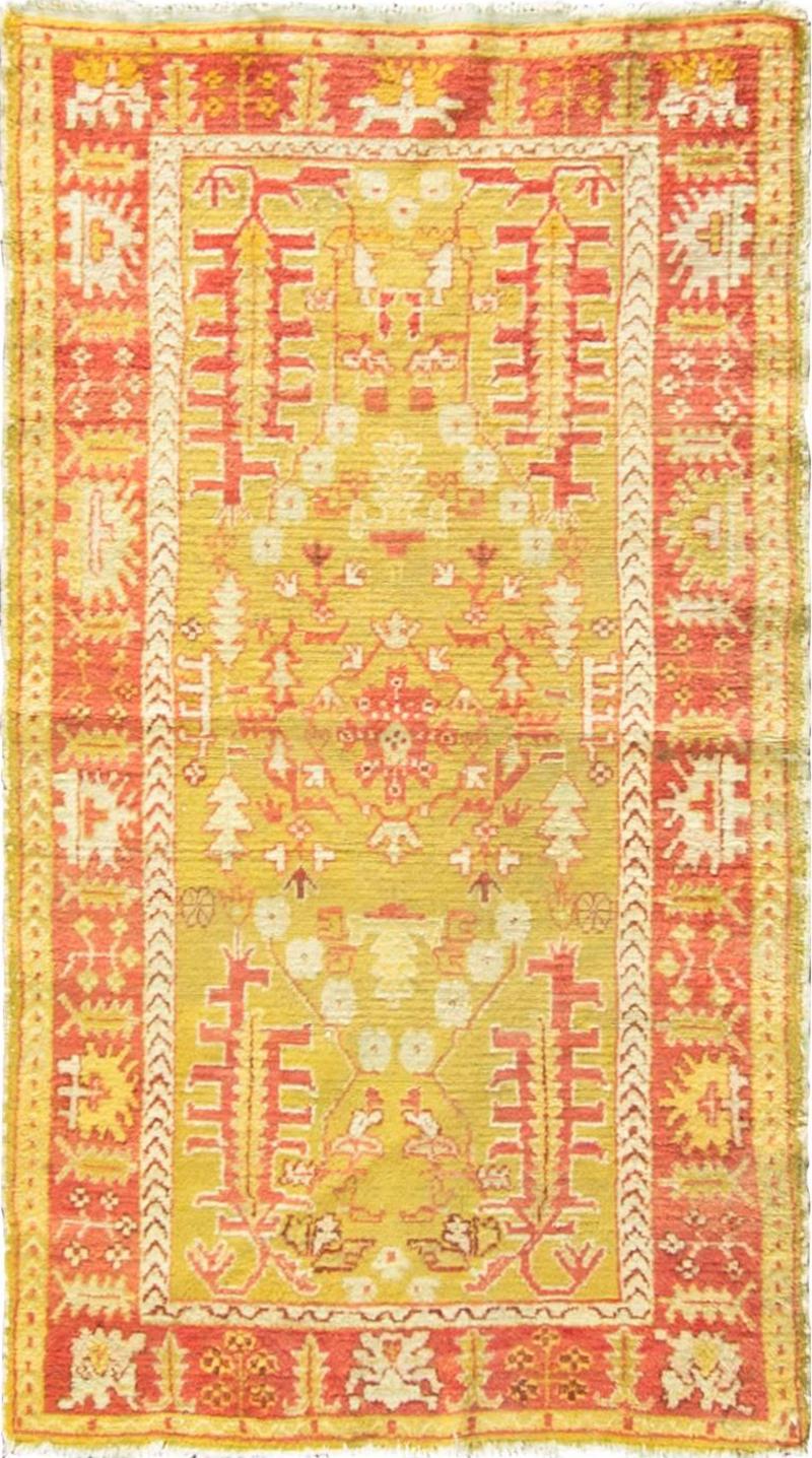 Antique Turkish Oushak Rug c 1900s