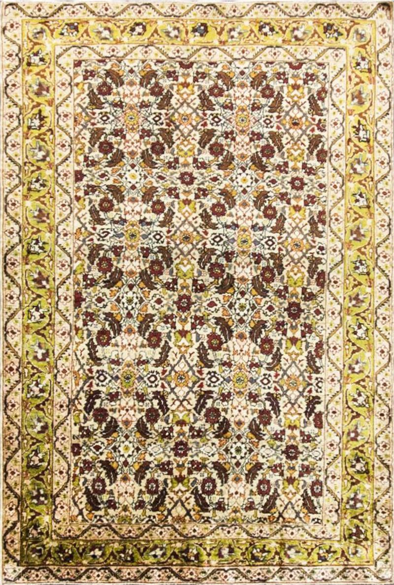 Antique Turkish Silk Rug