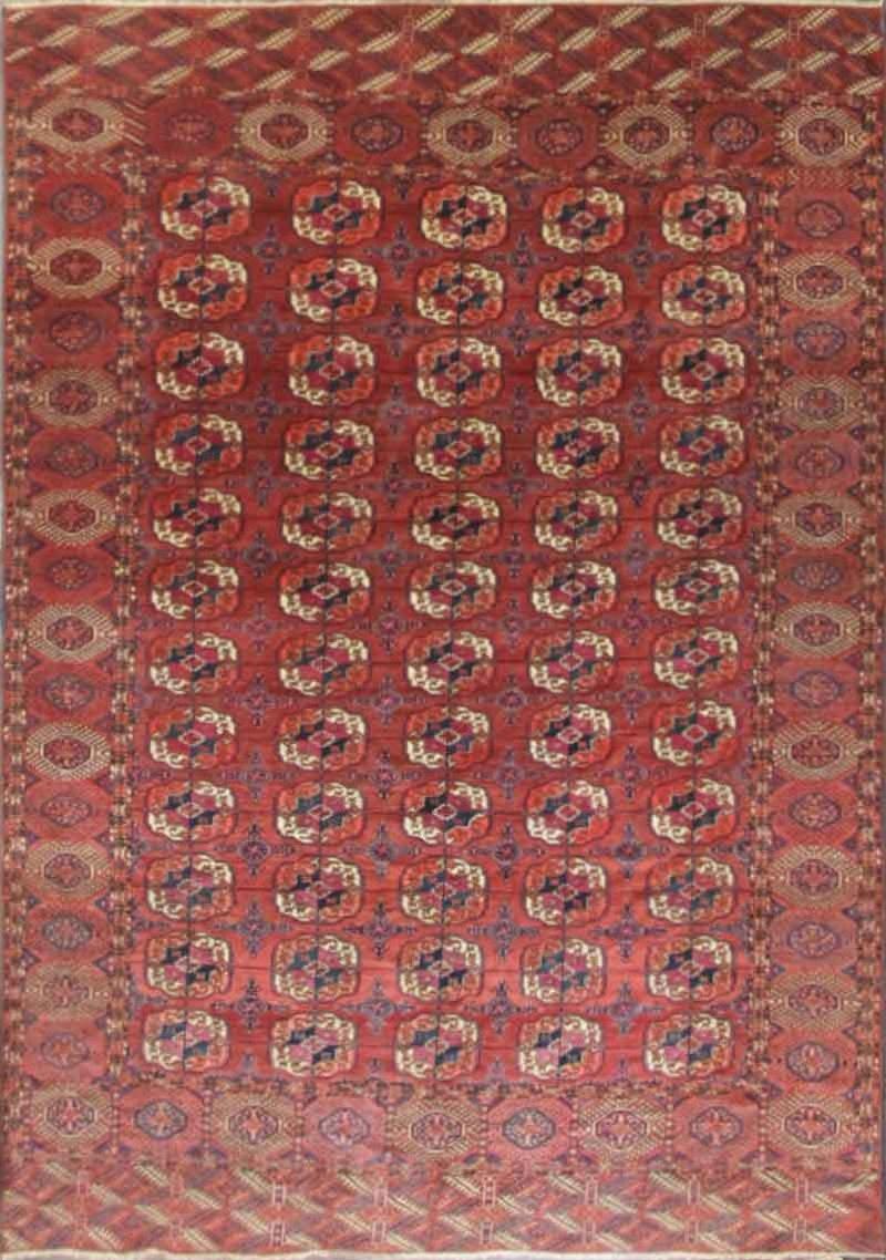 Antique Turkoman Tekke Main Carpet 76 x 107 